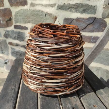 Vannerie, petit panier droit à fond croisé - débutants