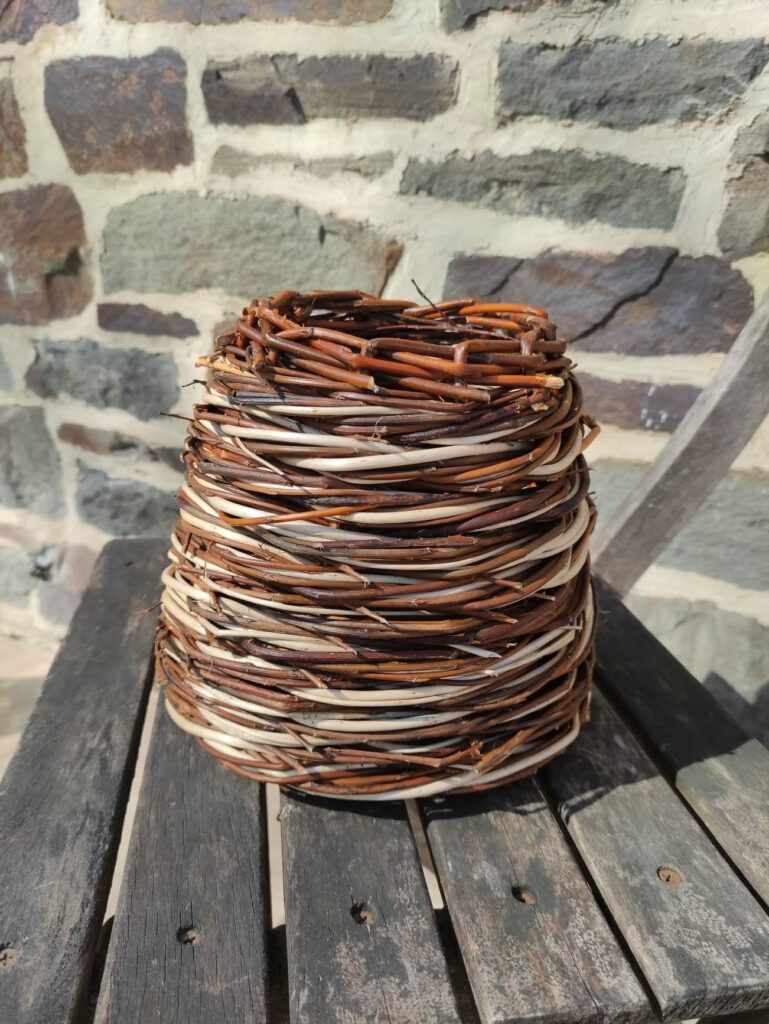 Vannerie, petit panier droit à fond croisé - débutants